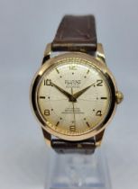 Gents Gold Coloured Allaine 25 Rubies Automatic Watch W/O