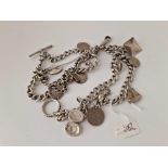 A silver Albert chain bracelet, 151 g