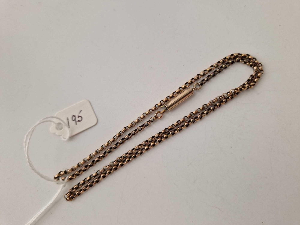 A belcher link neck chain, 9ct, 19 inch, 5.8 g