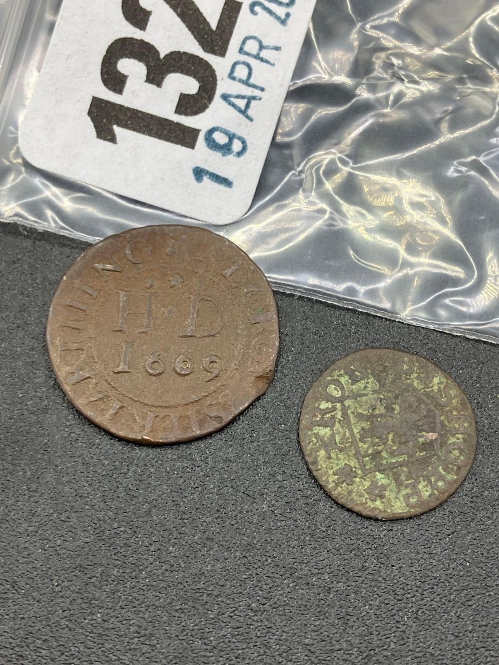 2 x 17thC tokens - Image 2 of 2