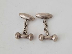 A pair of good Victorian cufflinks, Birmingham 1898, 21 g