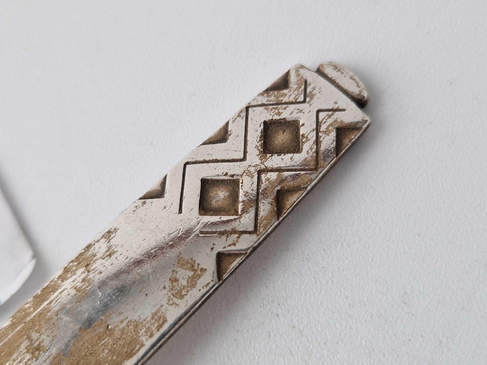 A Georg Jensen spoon of Art Deco design, 7 inches long - Image 2 of 3