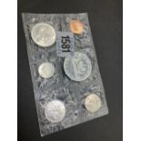 A plastic cased set of 6 Canada coins 1966