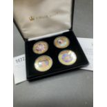 4 x Gold plated £5 coins QEII