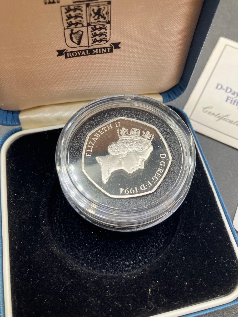 1994 Silver piedfort proof 50p - Image 2 of 2