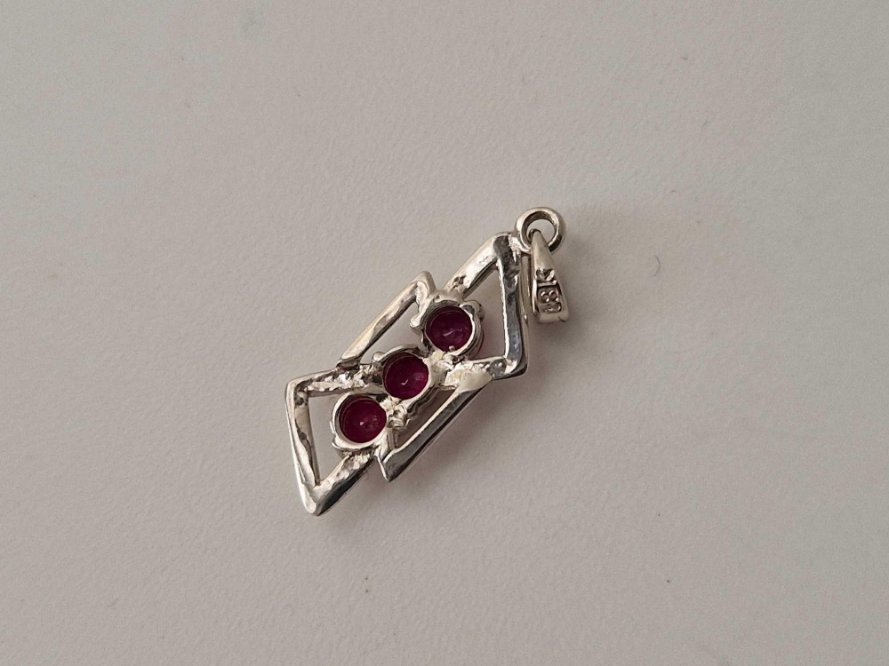 A white gold ruby pendant, 18ct - Image 3 of 3
