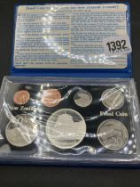 1978 New Zealand proof set with silver Dollar