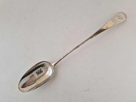 A very large basting spoon OE pattern, 15" long, London 1774 by script GL?,