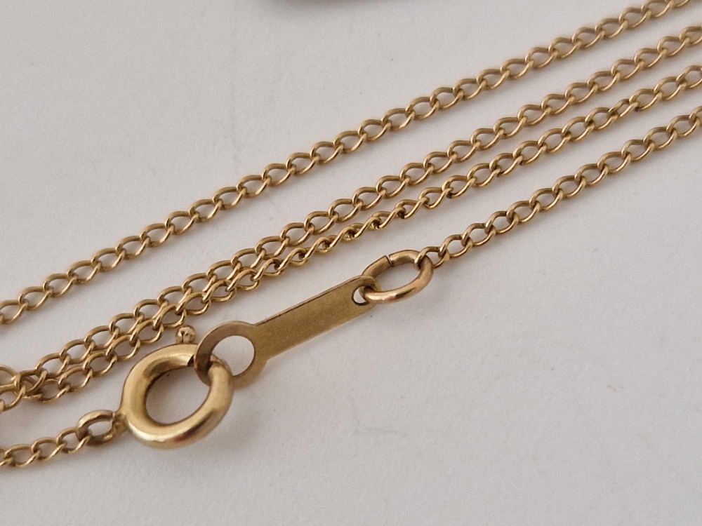 A fine neck chain, 14ct, 16 inch - Image 2 of 2