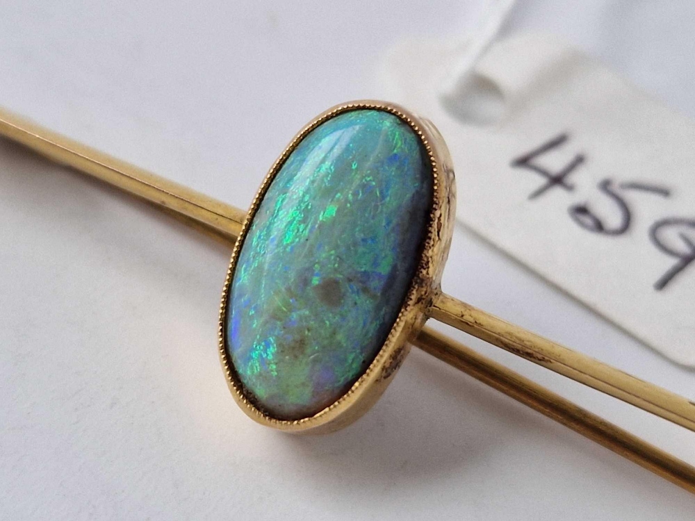 An opal brooch, 9ct, 3.5 g - Image 2 of 3