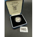 1993 silver proof £1 (Alderney)