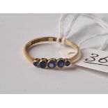 An Edwardian sapphire five stone 18ct gold ring size L 1.1g