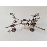 George III dish stand with beaded edges By W A