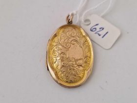 A fancy back and front locket, 9ct, 5.2 g