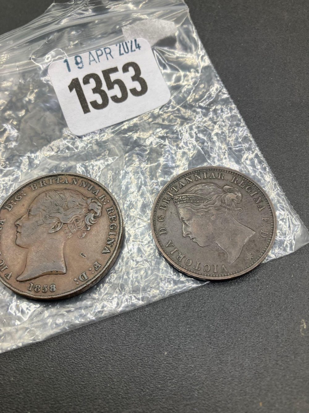 Jersey third of a shilling 1858 & 1888 penny