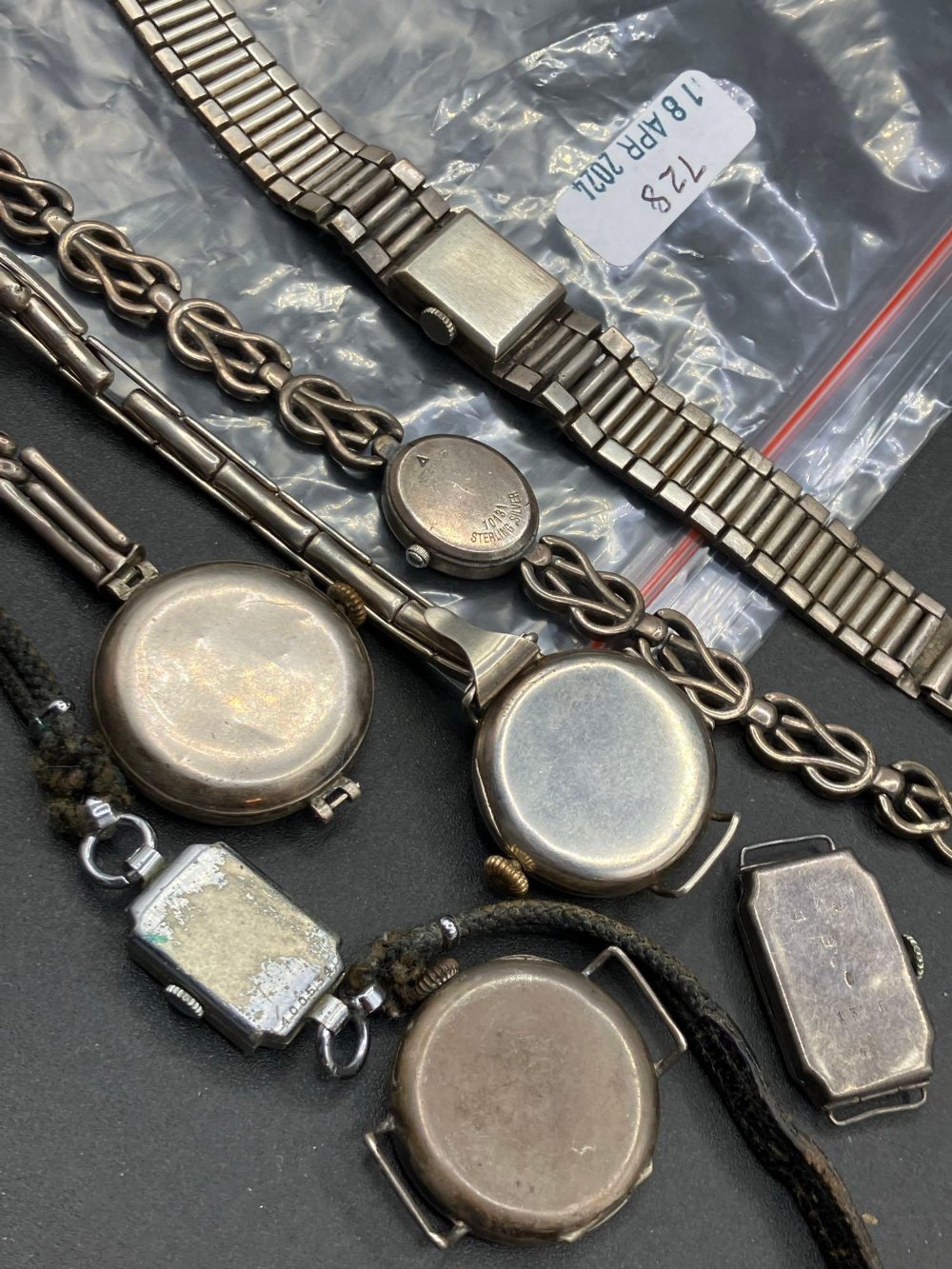 Seven assorted silver and metal wrist watches - Image 2 of 2