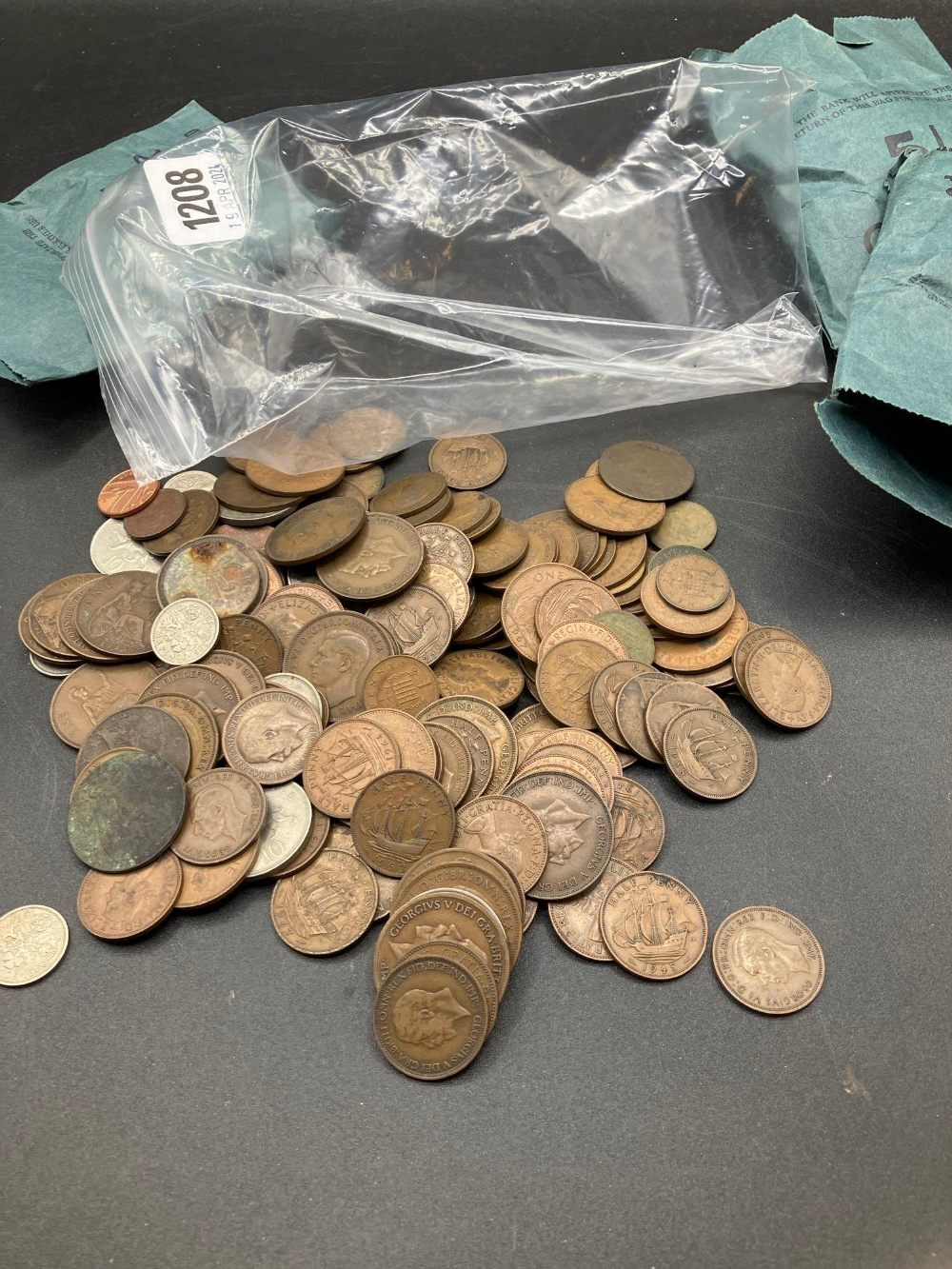 3 bags of old coins