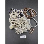 Fifteen items of assorted pearl jewellery