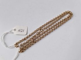 A belcher link neck chain, 9ct, 16 inch, 5.0 g.