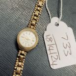 A ladies ACCURIST wrist watch 9ct 10.9 gms