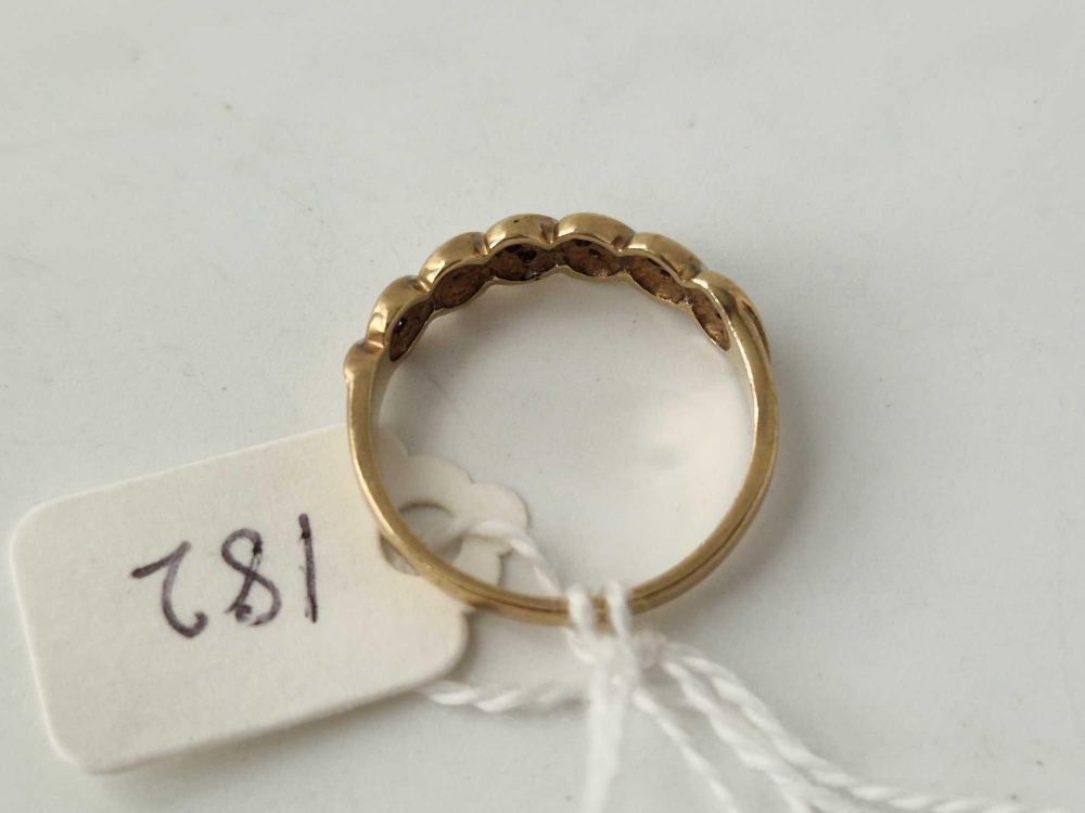 A half hoop fancy diamond ring, 9ct, size Q, 2.7 g - Image 3 of 3