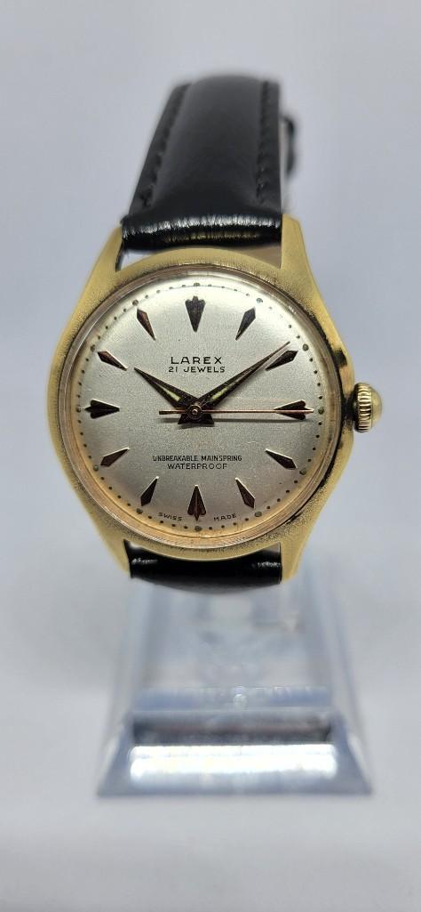 Gents Gold Plated Larex 21 Jewels Watch W/O