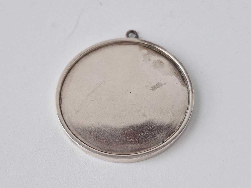 A silver large medal for bicycle riding for 1880 and inscribed for his clever trick, 2 inches - Image 3 of 3