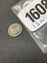 George III silver penny 1786 Good grade