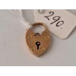 A heart padlock, 9ct, 1.8 g