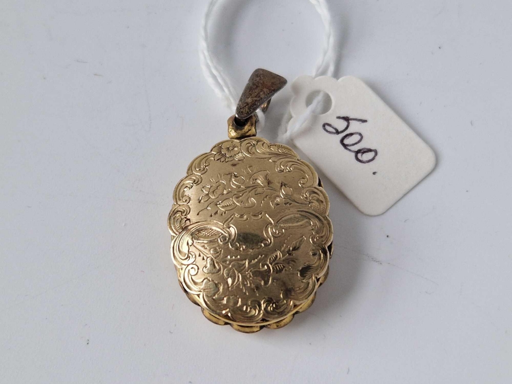 A 19th C gold back and front double locket, 9.7 g - Image 5 of 7