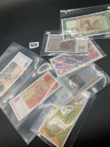 Various foreign banknotes