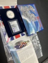 Royal Mint £2 Brittania & £10 stamp set. Scarce set