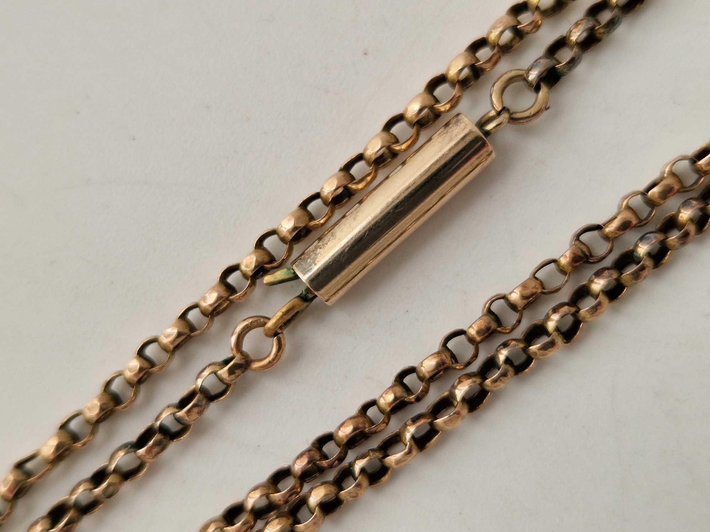 A belcher link neck chain, 9ct, 19 inch, 5.8 g - Image 2 of 2