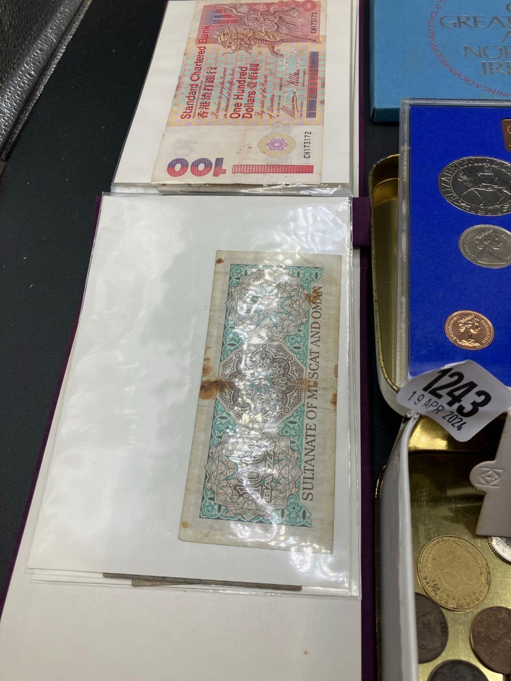 A tin of world coins and small bank not album - Image 4 of 4