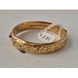 A silver gilt hinged bangle, 20 g