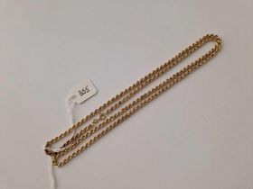 A long rope twist neck chain 9ct 28” 7.3g