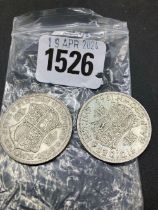 Two half crowns 1929 and a better grade 1943 Half crown
