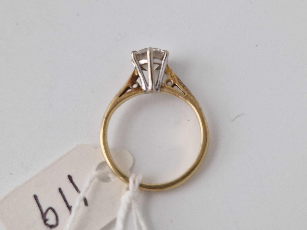 A ½ CARAT DIAMOND SOLITAIRE IN 18CT GOLD SIZE L - Image 3 of 3