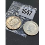 Two 1964 Kennedy half dollar Mint set