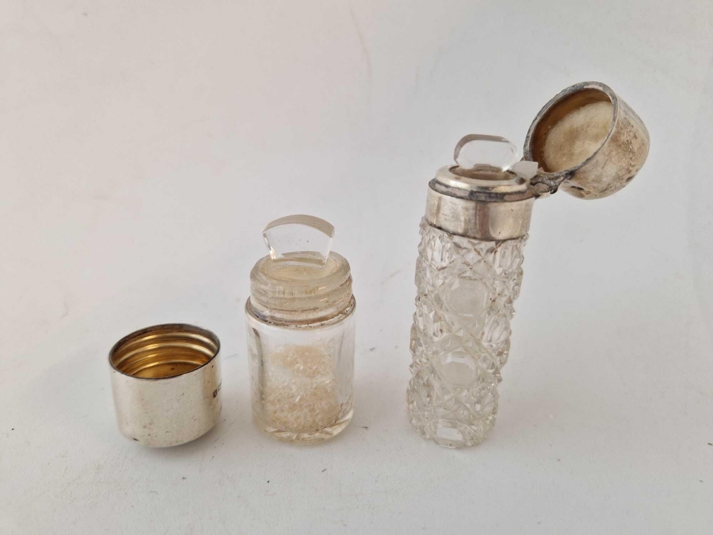 A card case of curved outline and two mounted salts bottles - Image 2 of 4