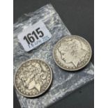 USA Silver dollar 1882 and another 1891