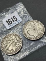 USA Silver dollar 1882 and another 1891