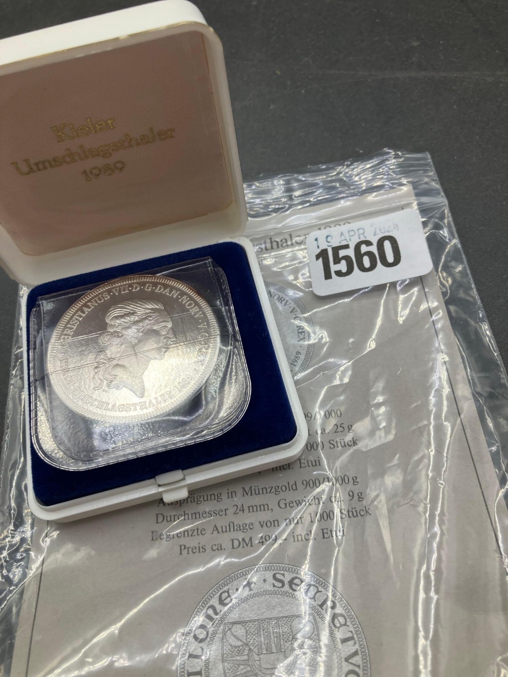 Silver .999 Medallion 25g 1989