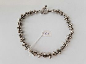 A fancy silver necklace, 14 inch, 83 g.