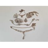 Seven items of silver RENE MACKINTOSH jewellery
