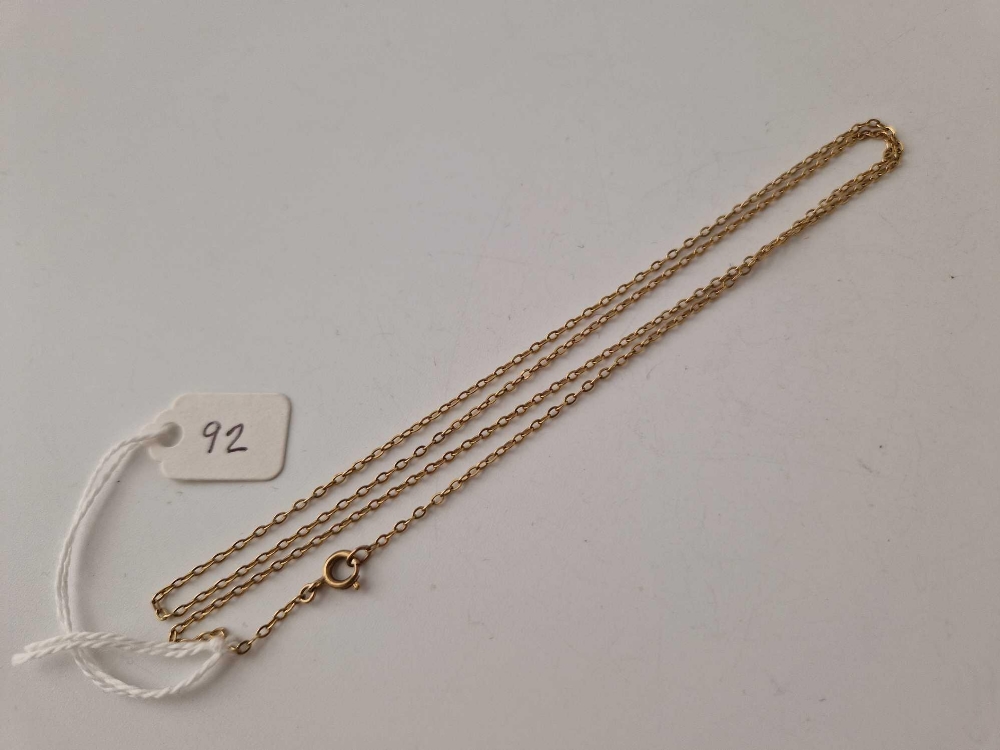 A long neck chain, 9ct, 23 inch, 2.2 g
