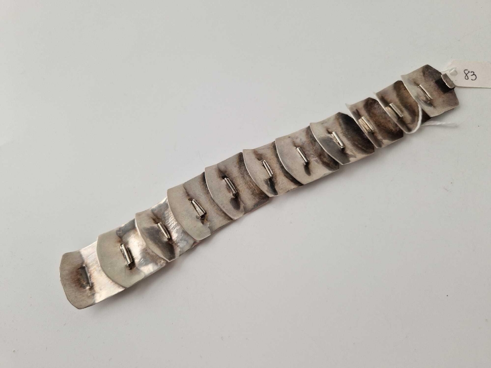 Silver flexible bracelet, 7 inch, 40 g. - Image 4 of 4