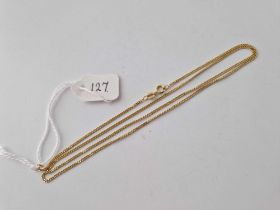 A fine neck chain, 9ct, 19 inch, 2.1 g