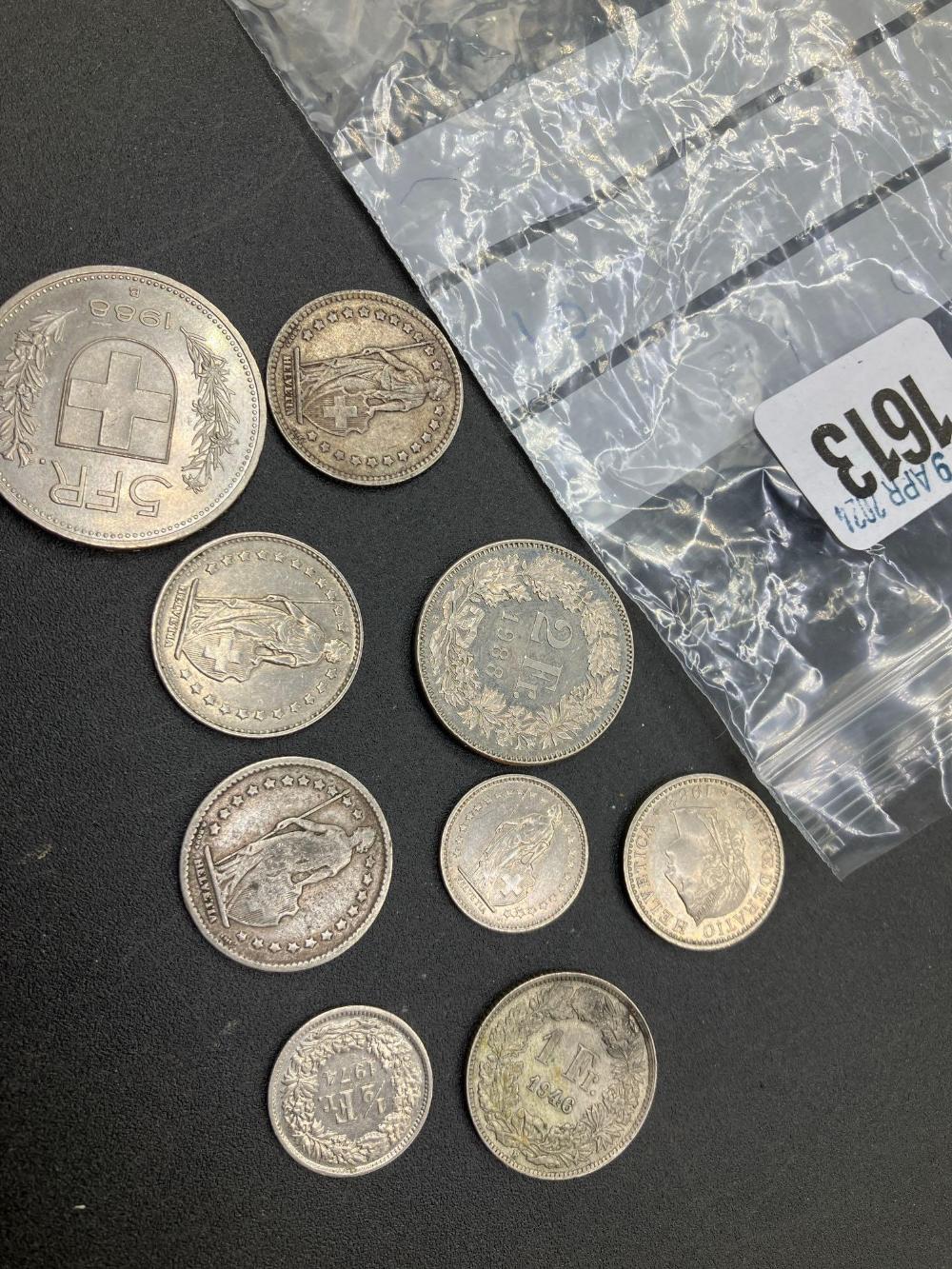 Bag of Swiss coins (9) - Image 2 of 2