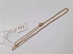 A fine neck chain, 9ct, 19 inch, 1.2 g